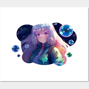 Cute Bubble Girl - Anime Shirt Posters and Art